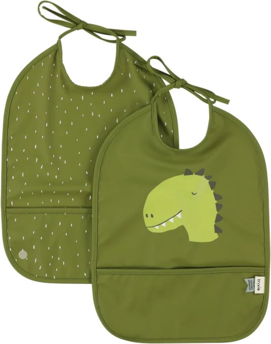 Trixie Waterdicht slabbetje 2-pack - Mr. Dino van Trixie