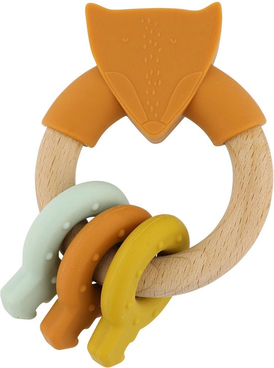 Trixie Wooden silicone activity ring - Mr. Fox van Trixie