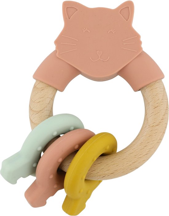 Trixie Wooden silicone activity ring - Mrs. Cat van Trixie