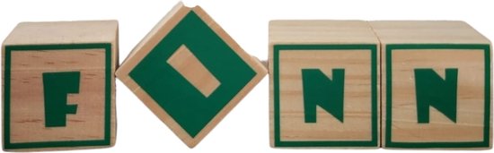 Troubadot - Houten blokken - 4cm - Naam - Gepersonaliseerd - 3-4 blokken - Naamblokken - kraamcadeau van Merkloos