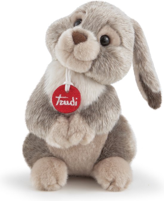 Trudi Classic Knuffel Konijn Lino 19 cm - Hoge kwaliteit pluche knuffel - Knuffeldier voor jongens en meisjes - Bruin - 12x19x15 cm maat S van Trudi