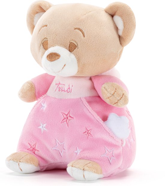 Trudi Knuffel Roze 18 cm - Hoge kwaliteit pluche knuffel - Knuffeldier voor jongens en meisjes - Bruin Roze - 12x18x11 cm maat S van Trudi