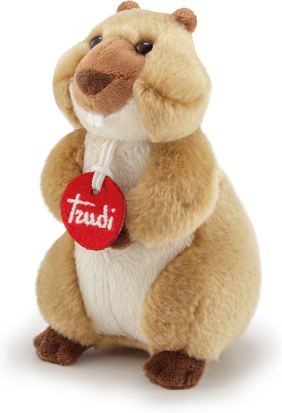 Trudi Trudini Knuffel Marmot 16 cm - Hoge kwaliteit pluche knuffel - Knuffeldier voor jongens en meisjes - Bruin - 10x16x11 cm maat XS van Trudi