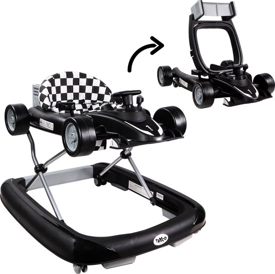 Tryco 2 in 1 Baby Walker F1 Racer - Zwart