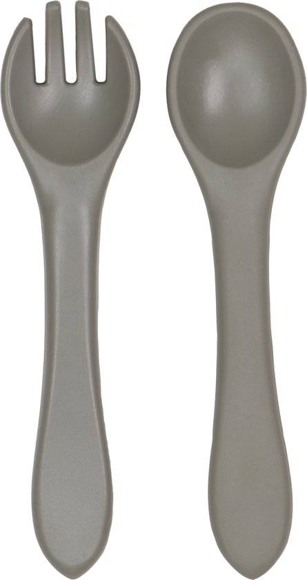 Tryco Olive Gray Siliconen Kinderbestek TR-392810 van T