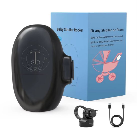 TSD goods - Baby Rocker - Baby Rocker voor kinderwagen - Automatisch Schommelen - Baby Swing - Kleur: Zwart van Merkloos