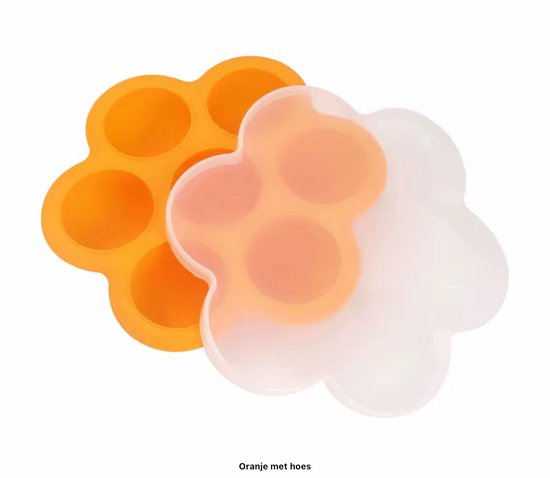 TSD goods Bewaarbakje Babyvoeding Oranje - Baby Diepvriesbakjes - Babyvoeding Accessoires - Baby IJsblokjes van TSD goods