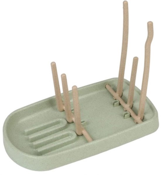 TSD goods - Flessen Droogrek - Flessenrek Baby - Droogrek Voor Baby Flessen - Baby Voeding - Uitklapbaar - Groen van Merkloos
