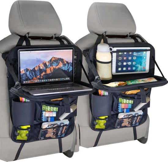 Tsumbay Auto Organizer 2 Stuks - met Lade en Transparant Vak voor iPad - Opbergtas Multi Pockets - 60*42*5cm - Max 18kg van Tsumbay