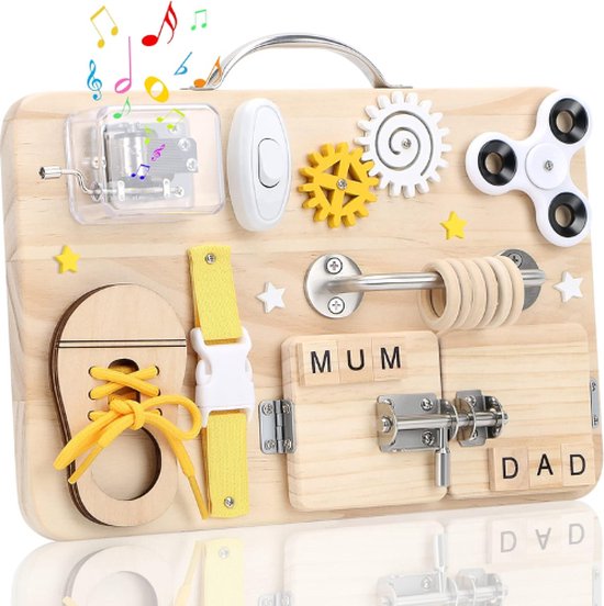 TUDOU® Montessori Activiteitenbord - Montessori Busy Board - Speelgoed - Educatief Speelgoed - Educatief Speelgoed 3 Jaar van T