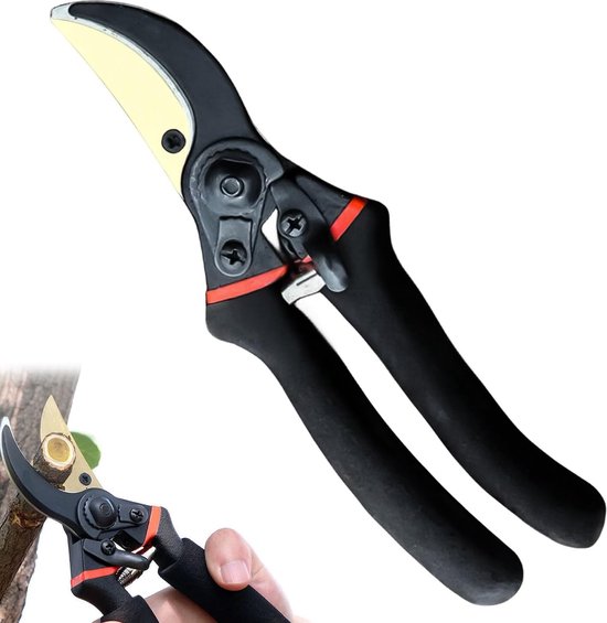 Tuinschaar, entschaar voor fruitbomen, rozenschaar, wijnstokschaar van SK5, snoeischaar, professionele tuinfruitboomenschaar voor bloemen, bomen, plantentakken van T