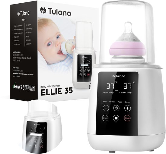 Tulano Ellie 35 - Multifunctionele Flessenwarmer 6-in-1 - Sterilisator