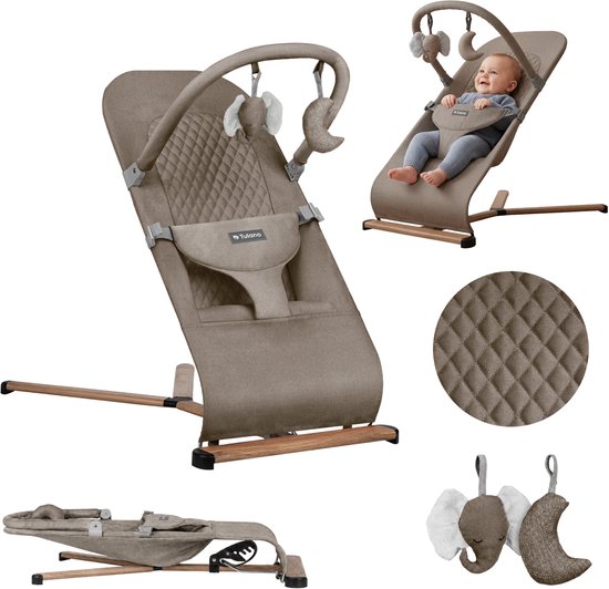 Tulano Moon 30 Comfortabel Wipstoeltje - Ergonomische Babywipper - Beige