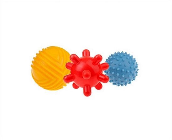 Tullo Sensorische textuurballen - Set van 3- 0m+ 0+ maanden van T
