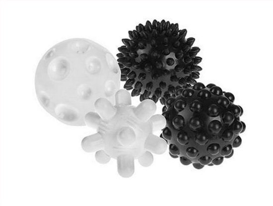 Tullo | Sensorische textuurballen | Set van 4 | 0m+ 0+ maanden van T