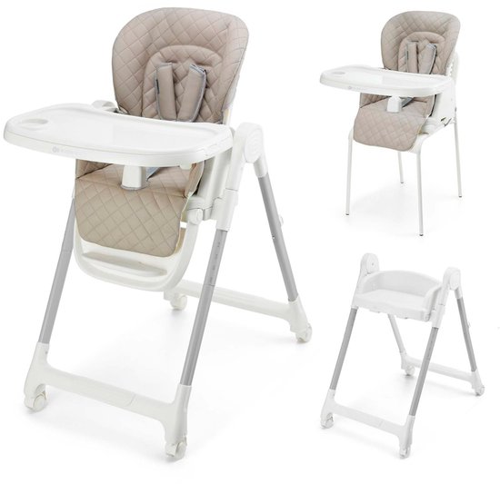 TULO 3-in-1 Meegroei Kinderstoel - Voor 6 Maanden tot 25 kg - Verstelbare Hoogte, Rugleuning en Voetsteun - Afneembare Tafel en 5-Puntsgordel - Beige van Merkloos