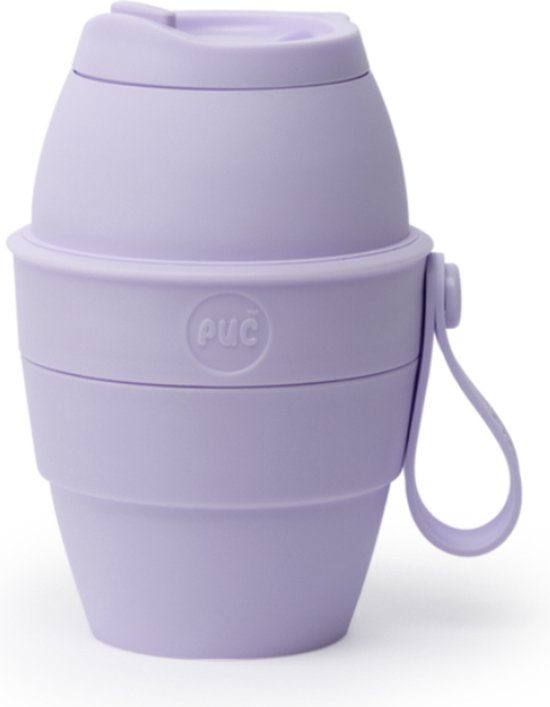 Tumbler ‘PUCCUP’ (Lavender) - Liquid Silicone Collapsible Cup 473ml [Korean Products] van T