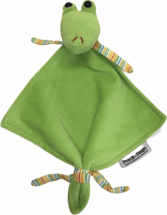 Tutdoekje knuffeldoekje Kikker in het groen- pluche doekje van T
