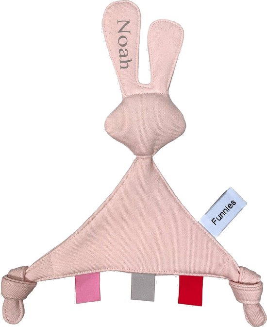 Tutpop konijn Snoes groot - blush  - met EIGEN naam van Funnies.