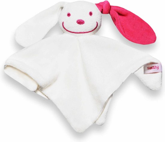 Tutpoppetje Ecru met Fuchsia oor