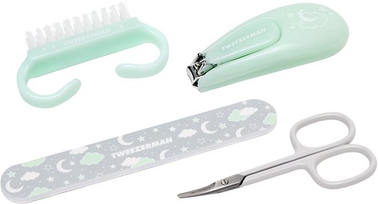 Tweezerman Baby Manicure Kit – Complete Set Voor Veilige Nagelverzorging – Zachte, Veilig Afgeronde Nagelknipper, Vijl En Accessoires – Speciaal Ontworpen Voor Baby’s En Peuters – Hygiënisch & Duurzaam – Perfect Cadeau Voor Ouders van Merkloos