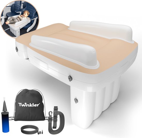 Twinkler Vliegtuigbedje - Opblaasbaar Vliegtuig Bedje - Reisbedje - Vliegtuigmatras voor Baby’s van T