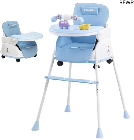Twinky Children's Chair 2-in-1 - Foldable High Chair with Dining Table and Toddler Seat - Adjustable Growth Chair for Baby and Toddler from 6 Months to 4 Years