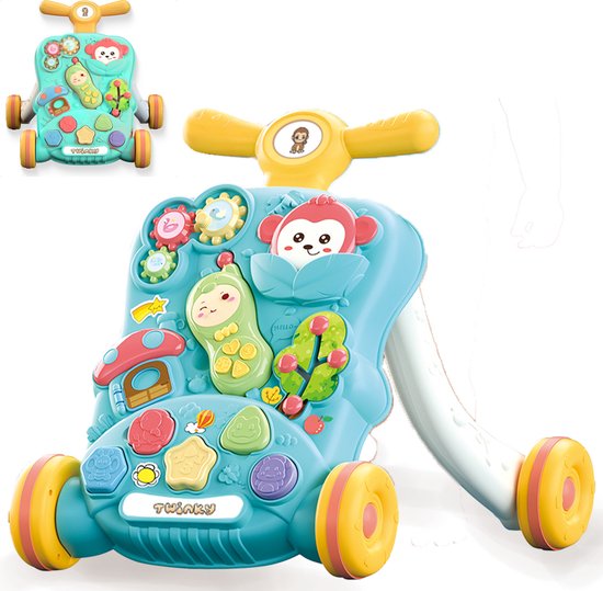 Twinky® Loopwagen - Luxe Babywalker met Interatieve Speelset, Speed Control Rem en afneembaar Telefoontje - Loopstoel & Loopauto voor Baby van Twinky