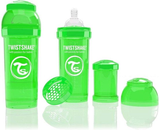 Twistshake Anti-colic babyfles - 330 ML Green van T