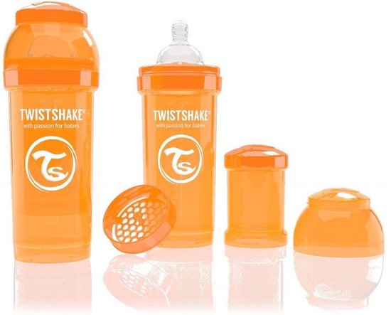 Twistshake Anti-colic babyfles - Orange 180ml van T