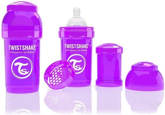Twistshake Anti-colic babyfles - Purple Bestie 330ml van T
