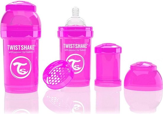 Twistshake Anti-colic babyfles - Roze 180 ml van T