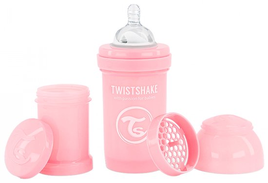 Twistshake Babyfles 180ml Pastel Pink