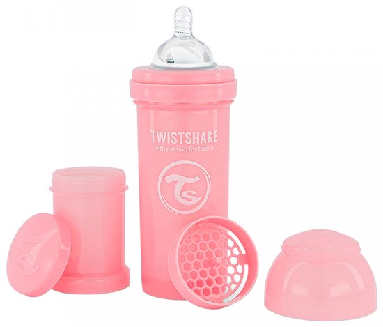 Twistshake Babyfles 260ml Pastel Pink