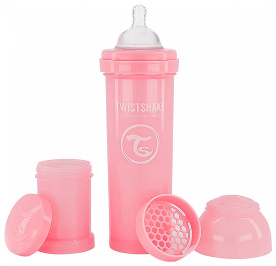 Twistshake Babyfles 330ml Pastel Pink