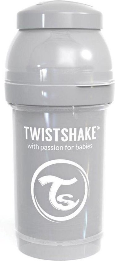 Twistshake Babyfles Antikoliek 180 Ml - Pastel Grijs van T
