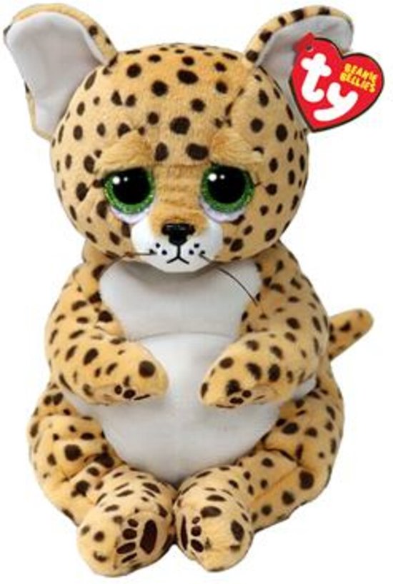 TY Beanie Babies Bellies Lloyd Leopard Medium van T