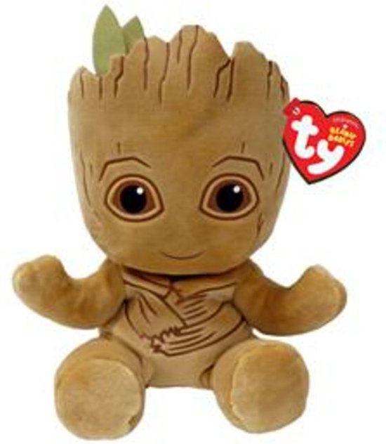 TY Beanie Babies Marvel Groot Soft 15 cm van T