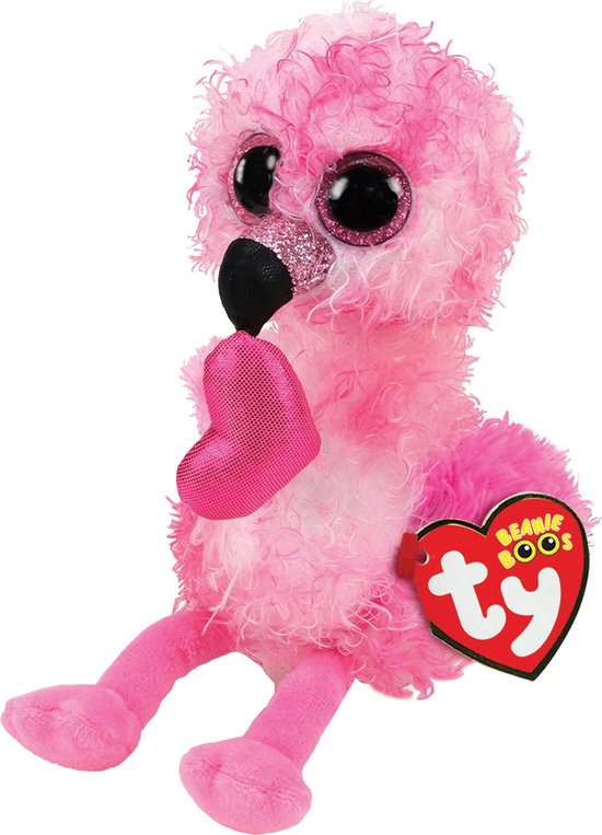 TY Beanie Boos Flamingo Knuffel Valentine Dain 15 cm van T