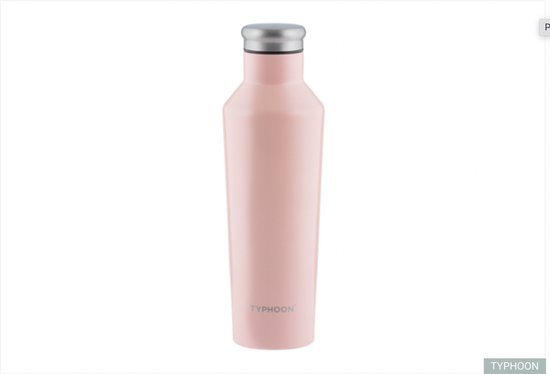 Typhoon Pure dubbelwandige isoleerfles uit rvs roze 500ml van T