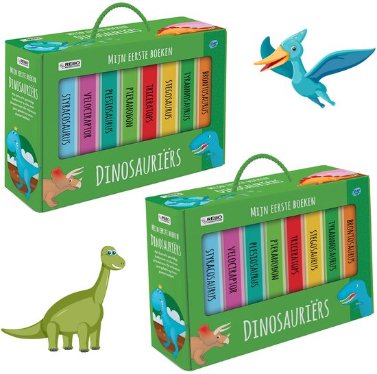 Uitdeelboekjes Dinosaurussen - 16 kartonnen dinoboekjes om uit te delen - Uitdeelcadeautjes voor crèche of verjaardag - Trakteer cadeautjes peuters - Voor kinderen 1 jaar / 2 jaar / 3 jaar van Merkloos