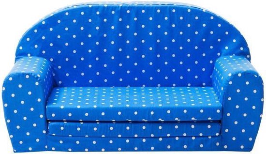Uitklapbare Mini sofa (blauw met witte stippen) - Gepetto (05.07.04.02) van Gepetto