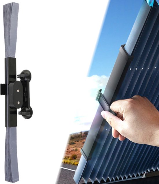 Uitrekbare auto zonnescherm voorruit 70cm universeel – zonwering paraplu accessoires - opvouwbaar van Fattoria Betsy