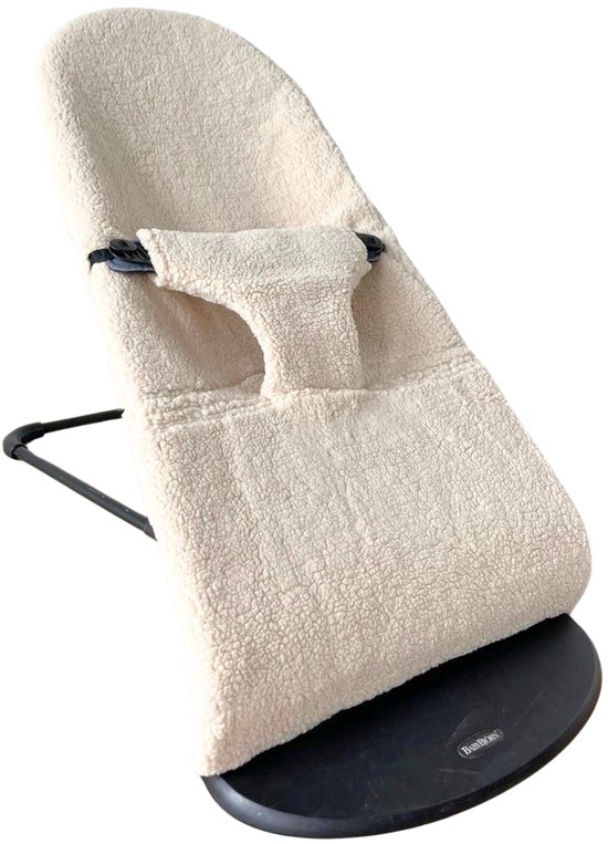 Ukje Hoes Overtrek Wipstoelhoes - Gaat OVER de bekleding van je BabyBjörn wipstoel heen - Perfecte Pasvorm - Makkelijk Wasbaar - Teddy Lichtbeige van Merkloos