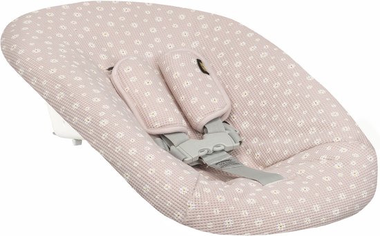 Ukje newborn hoes geschikt voor Stokke Tripp Trapp & Kidsmill newborn set - Perfecte pasvorm - Waterafstotende voering - Makkelijk wasbaar - Zachte gordelbeschermers - Roze daisy van Merkloos