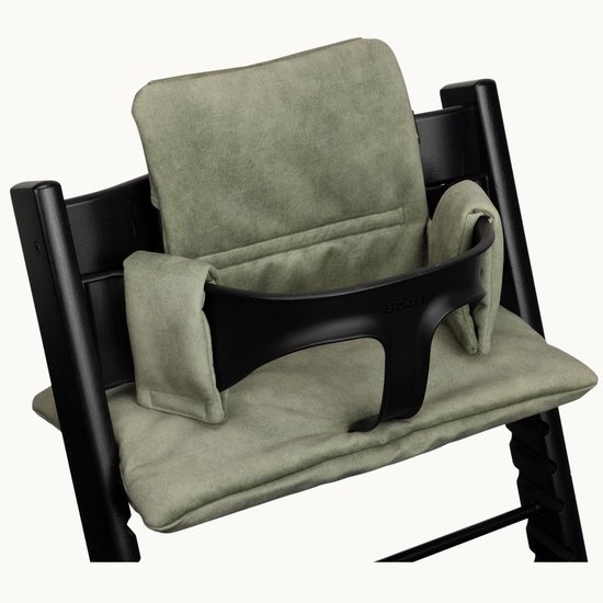 Ukje Stoelverkleiner TrippTrapp - Geschikt als Stokke Tripp Trapp Kussenset - Het enige kussen dat op 30°C in de was kan - Veilig getest Oeko-Tex - Kinderstoel Verkleiner - Extra Dik - - Sage velvet van Merkloos