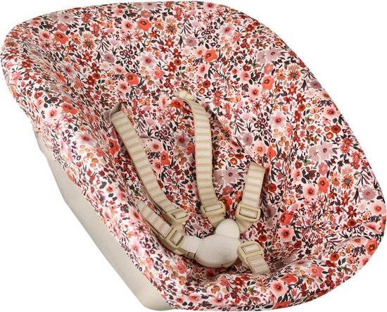 Ukje Stokke Newborn hoes TrippTrapp - Newborn hoes Stokke - Oud Model TOT 2013 - Perfecte pasvorm - Roze bloemen van Merkloos
