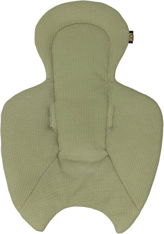 Ukje Verkleinkussen geschikt voor 4Moms Mamaroo 5 Rockaroo Wipstoel - Newborn Insert - Dubbelzijdig - Makkelijk Wasbaar - Perfecte Pasvorm - Zacht Katoen - Groen Wafelstof van Merkloos
