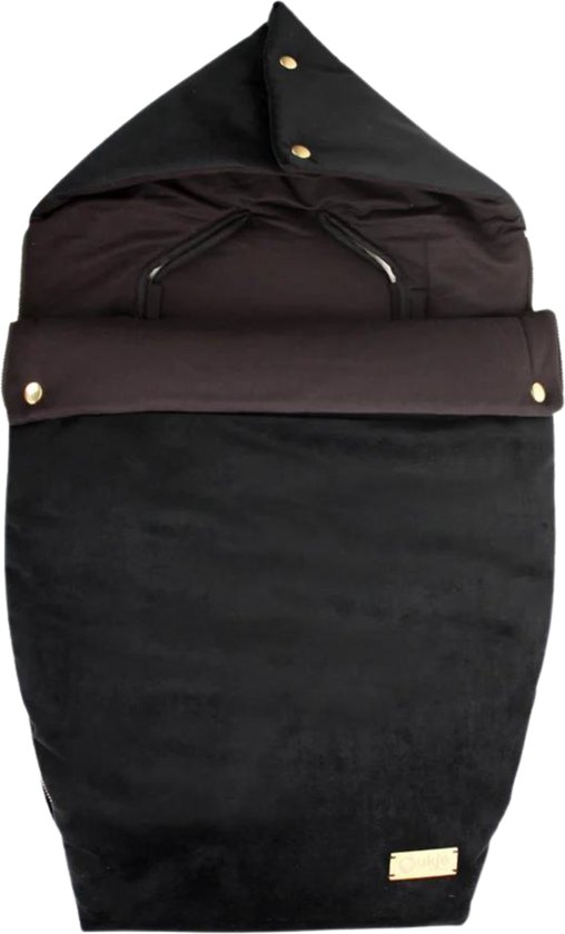Ukje Voetenzak Autostoel en Kinderwagen - Universeel - Superzacht Katoen voor je Baby - Perfecte Pasvorm en Afwerking - Luxe Limited Edition - Waterafstotend - Voor Zomer en Winter - Zwart Velours van Merkloos