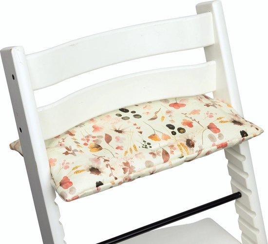 Ukje Zitkussen - Geschikt voor Stokke Tripp Trapp - Kussenset - Geplastificeerd - Roze Bloemen - Extra dik